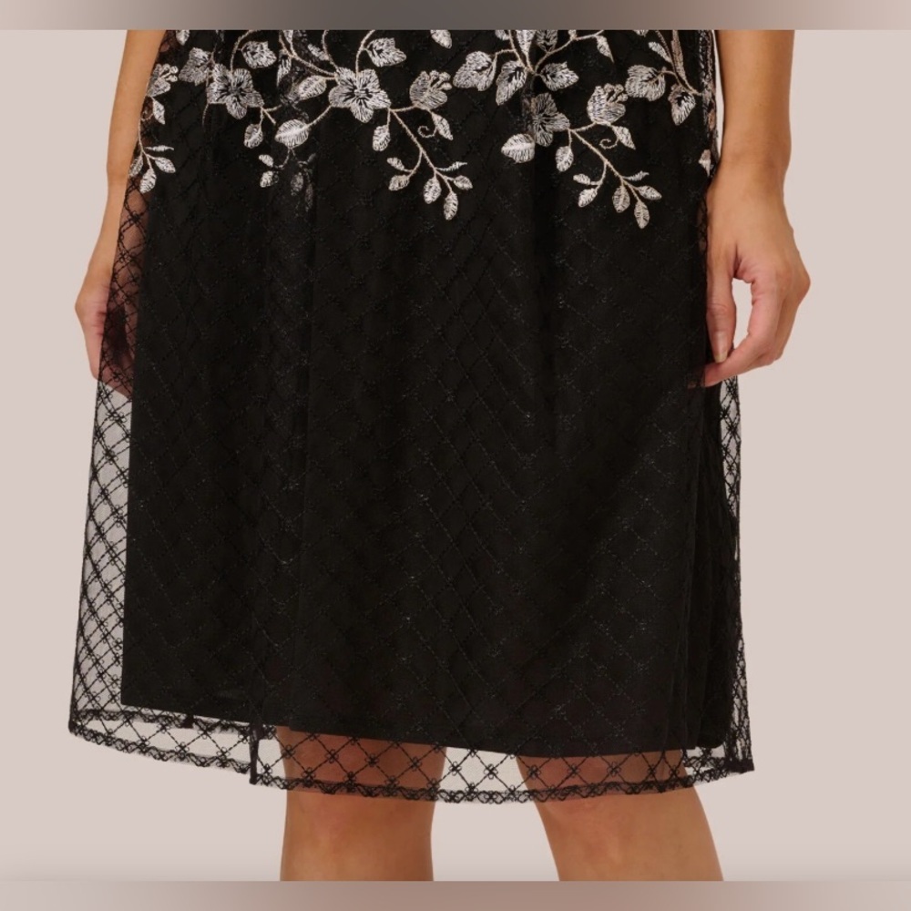 Adrianna Papell Midi Floral Dress NWT - Picture 4 of 12